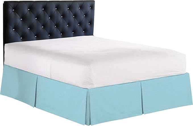 Bed Skirt - 100% Cotton 800 Thread Count Box Pleated Bed Skirt - Luxury Pleated - Image 2