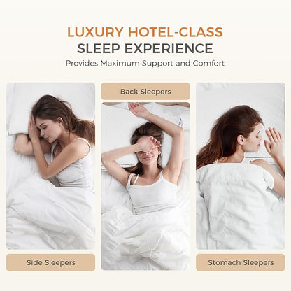 SweetNight Bed Pillows Standard Size Set of 2, Fluffy Luxury Hotel Collection - Image 7