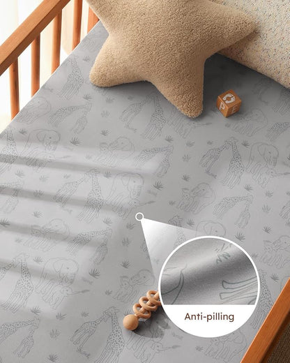 Pack and Play Sheets Fitted 3 Pack, Mini Crib Sheets - Image 4