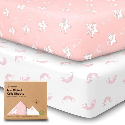 KeaBabies 2-Pack Baby Crib Sheets by KeaBabies