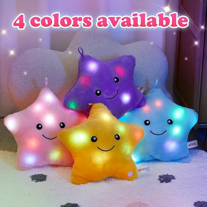 WEWILL 9'' LED Twinkle Star Soft Plush Pillow Toys Glowing Stuffed Star Light - Image 5