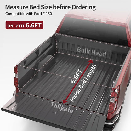 oedro soft quad-fold truck bed tonneau cover for shown in use