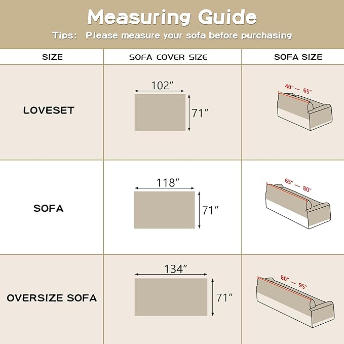 MEETSKY Couch Cover for Dogs Cats, Sofa Covers Washable Furniture Protectors - Image 7