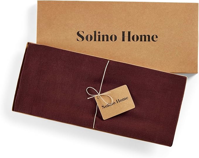 Solino Home 100% Pure Linen Cordovan Table Runner 36 Inches - Image 5