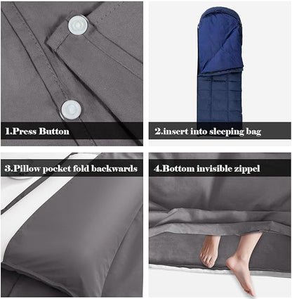 Sleeping Bag Liner, Travel Sheet & Adult Sleep Sack, Camping Sheets Travel - Image 4