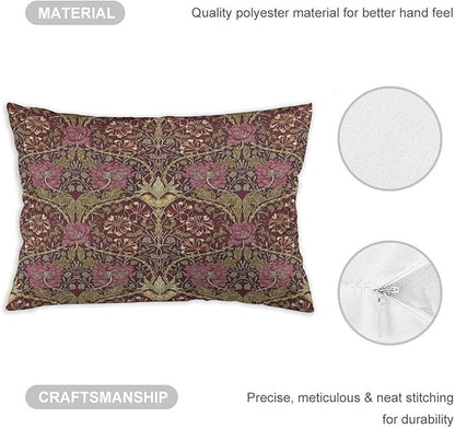Honeysuckle Floral William Morris Throw Pillow Covers 12x20 Inch Aesthetic - Image 3