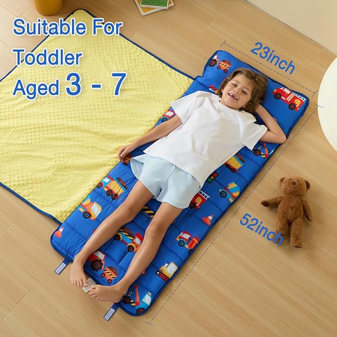 beeweed Toddler Nap Mat, Rollup Design Kid Sleeping Mat - Image 6