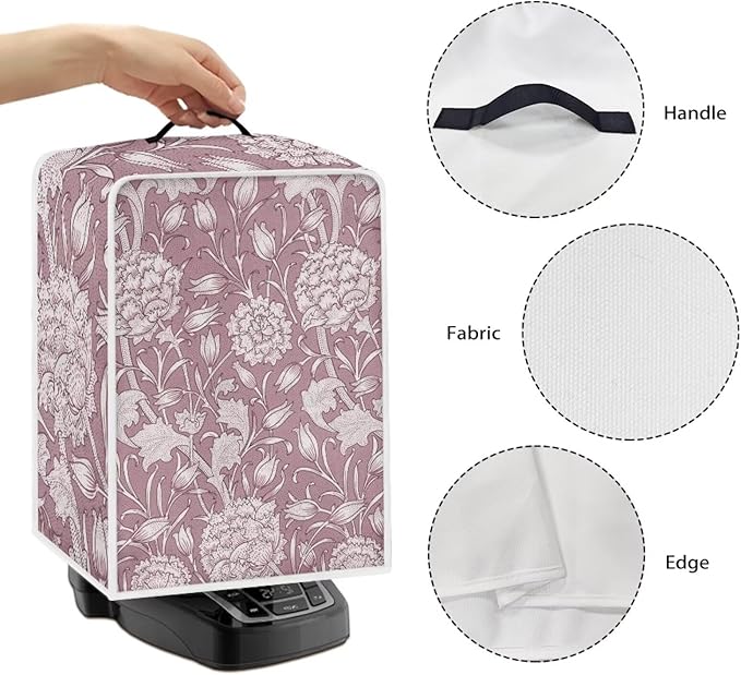 Red William Morris Coffee Maker Cover – Dust Protection Stain Resistant - Image 5
