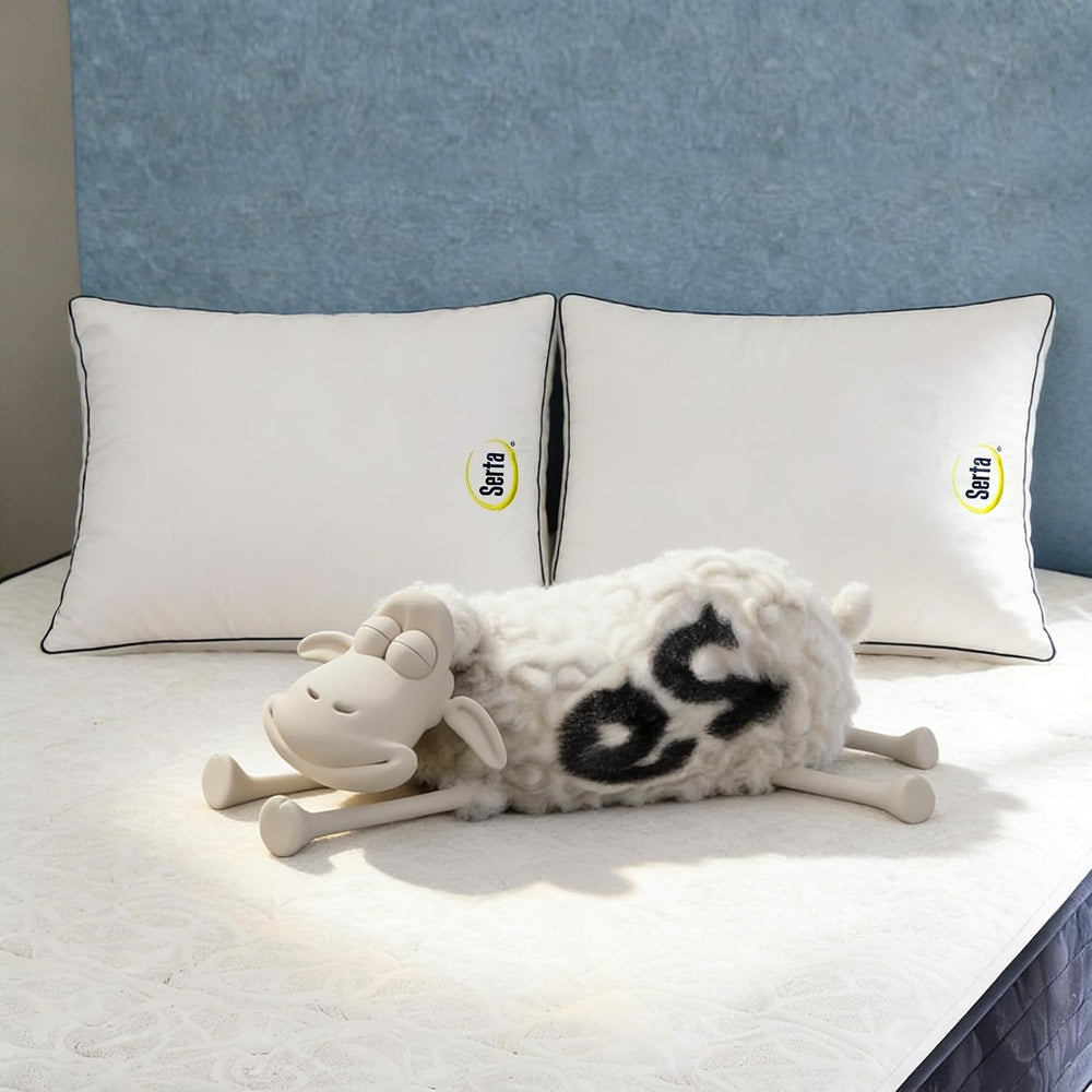 Serta Hotel Bed Pillows Queen/Standard Size Set of 2 Medium Firm Support