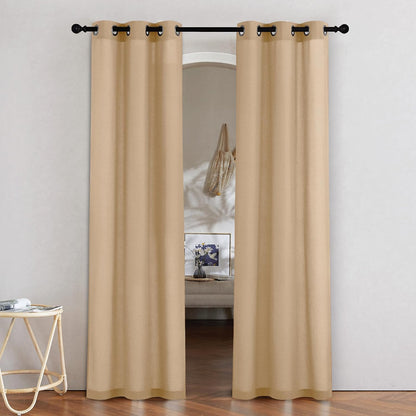 nicetown burlap linen doorway curtains 80 inches long, main product view