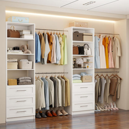 closet system with 6 drawers, 5-14ft custom closet shown in use