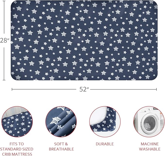 Crib Sheets & Waterproof Crib Mattress Protector - Image 6