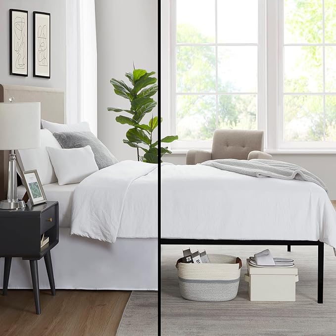 Nestl White Bed Skirt King Size - Image 6