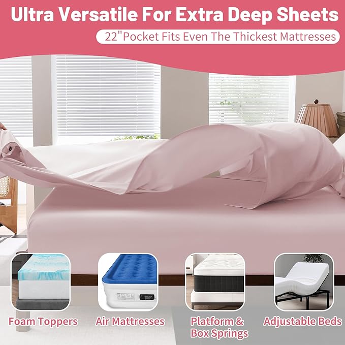 Extra Deep Pocket California King Sheets 18-24 Inch 1000 Thread Count 100% - Image 4