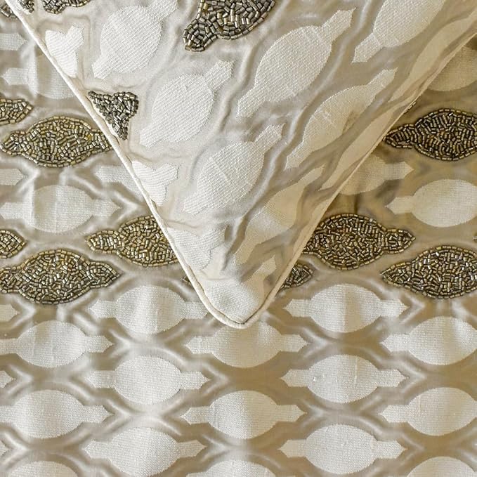 The HomeCentric King/Queen/Twin Ivory Decorative Full 68"x18" Bed Runner - Image 2