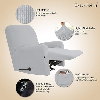 Easy-Going Recliner Stretch Sofa Slipcover Sofa Cover 4-Pieces Furniture - Image 3