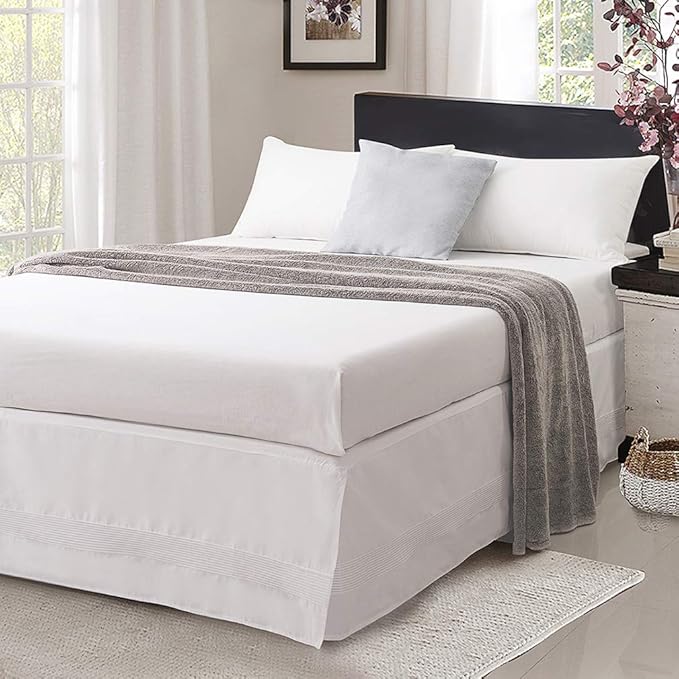 Valea Home Bed Skirt with Split Corners Durable Elegant Luxury Dust Ruffle Bed - Image 8