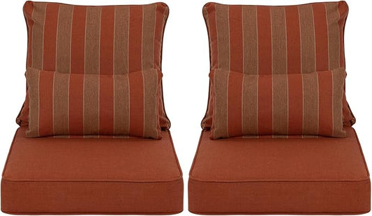 Aoodor Outdoor Chair Cushion, 24 x 24 Inch Water-Resistant, Fade-Resistant by Aoodor