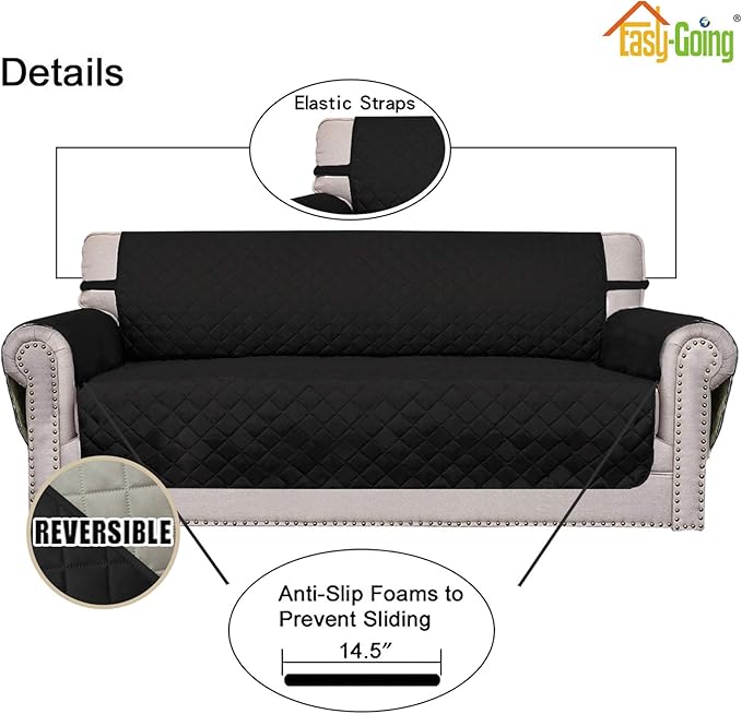 Easy-Going Sofa Slipcover Reversible Loveseat Sofa Cover Couch Cover - Image 4