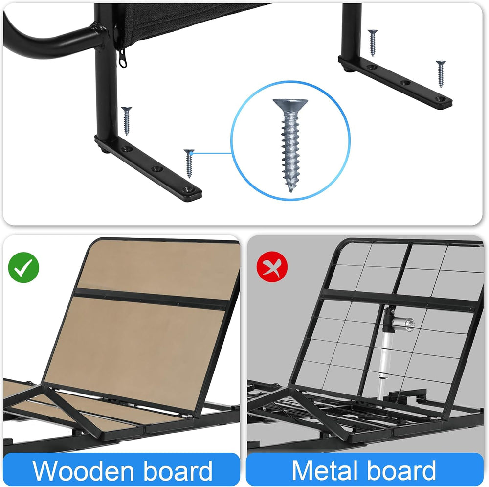 Bed Rail for Adjustable Bed for Elderly, Screw Into Wood Board 1 pc