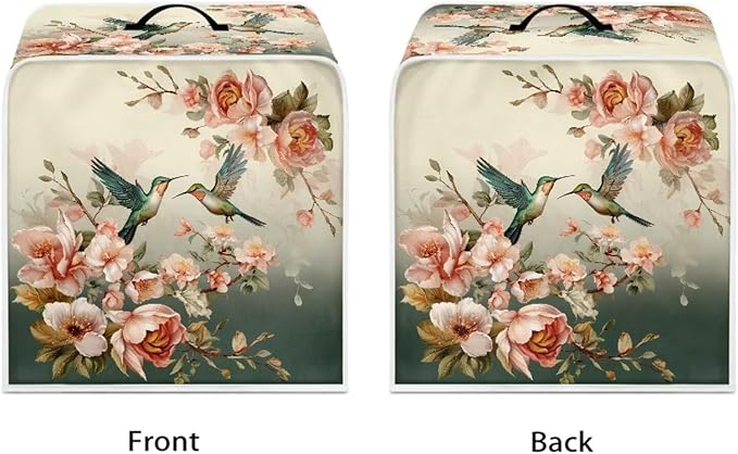 Coffee Maker Cover Protector Hummingbird Floral Kitchen Appliance Dust Cover - Image 2
