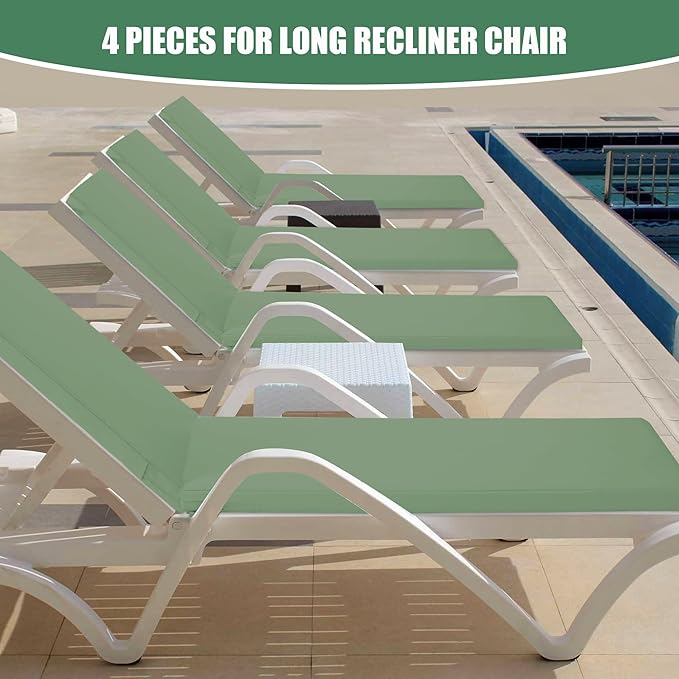 Chaise Lounge Cushions Outdoor Set of 4 - Image 2