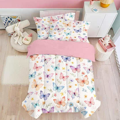SANDJEST Butterfly Duvet Cover Sets Full Size by SANDJEST