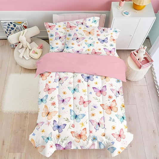 SANDJEST Butterfly Duvet Cover Sets Full Size by SANDJEST