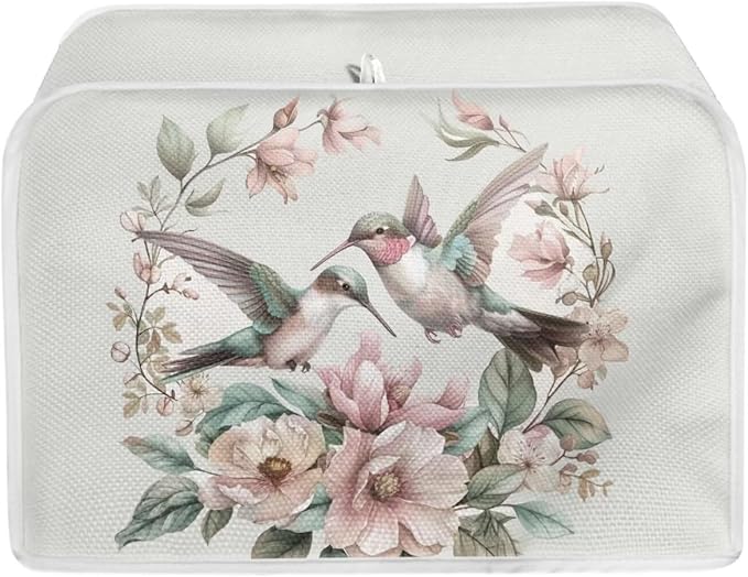 ZFRXIGN Flower Hummingbird Toaster Cover 4 Slice Toaster Dust Cover Small by ZFRXIGN