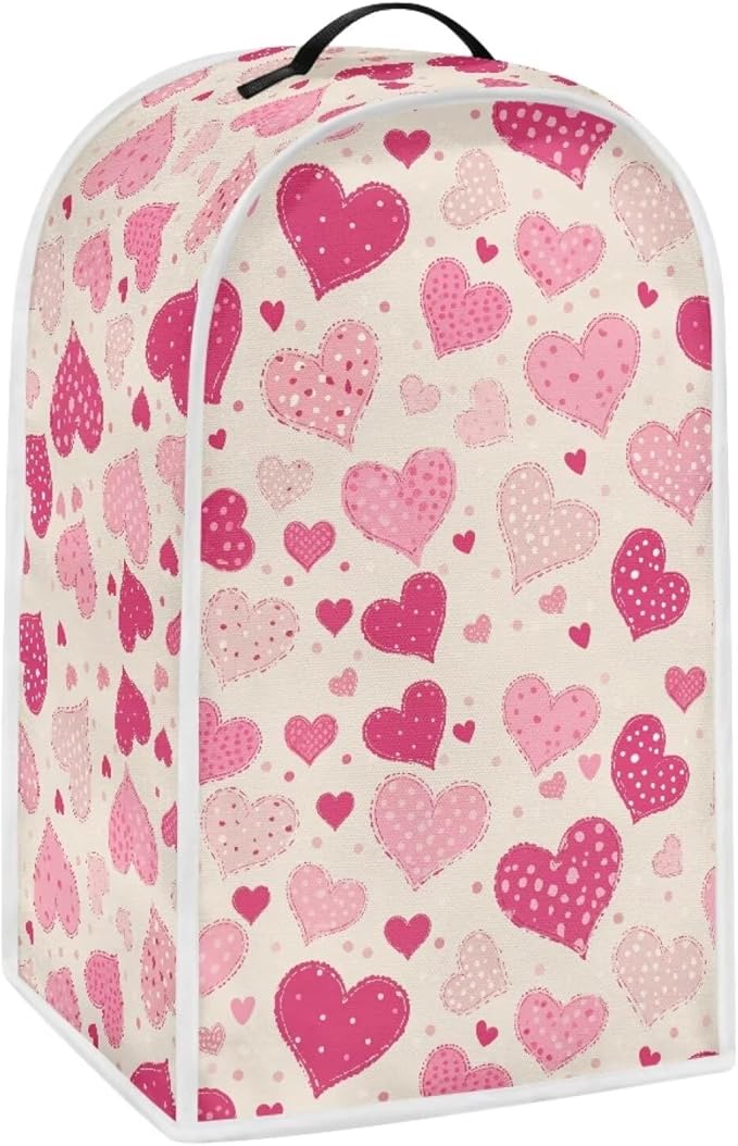 Talayituse Love Heart Print Blender Dust Cover, Fingerprint Protection Cover - Image 2
