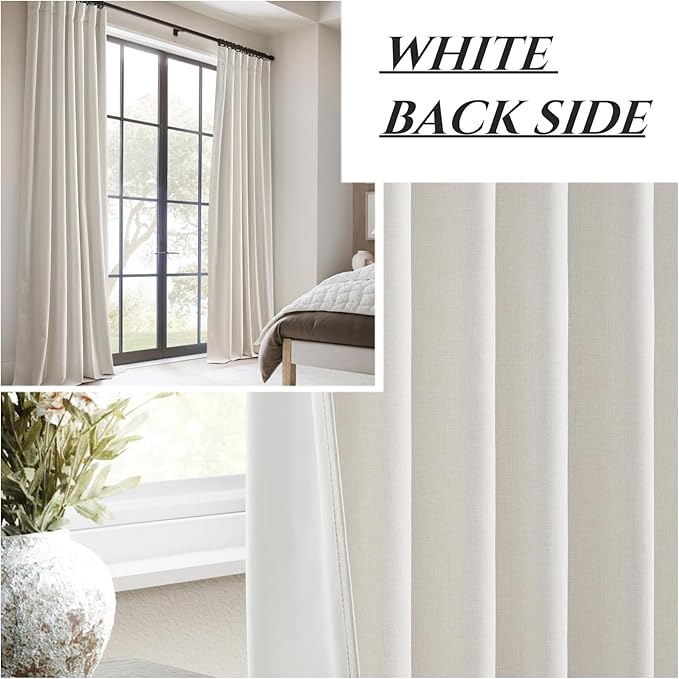 Room Darkening Curtains 63 Inches Long, Small Bay Window Blackout Dining Room - Image 6