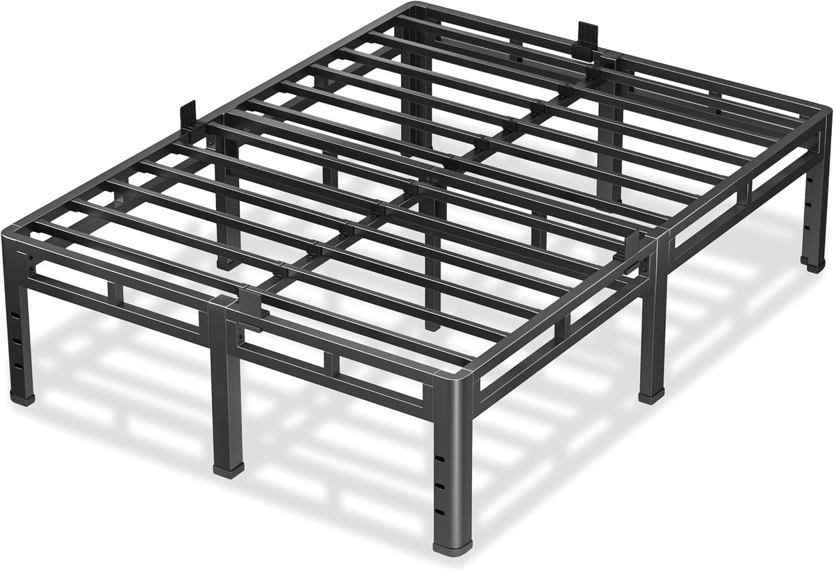 nkz queen size metal platform bed frame, 18, main product view