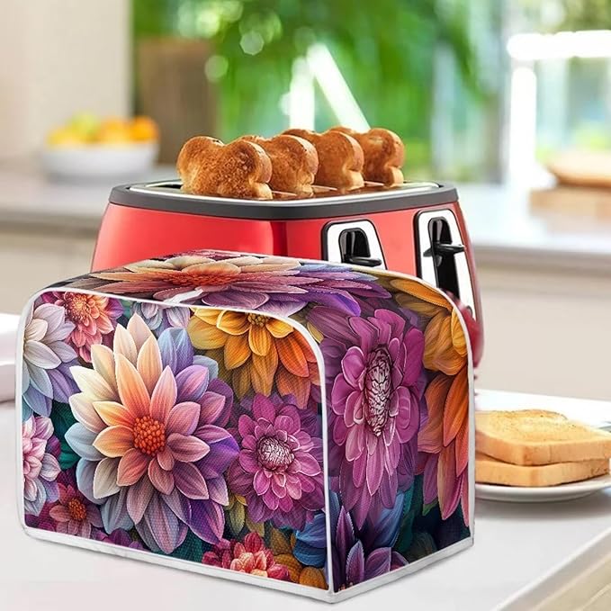 Bright Blossoms Dust Cover for Coffee Maker Boho Mandala Floral Kitchen Blender - Image 6