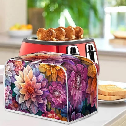 Bright Blossoms Dust Cover for Coffee Maker Boho Mandala Floral Kitchen Blender - Image 6