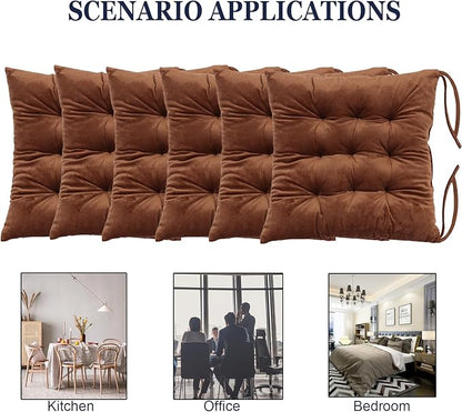 6 Pack Square Seat Cushion Chair Pads - Image 5
