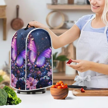 Purple Butterfly Blender Cover | Washable Smudge-Proof Appliance Protector - Image 2