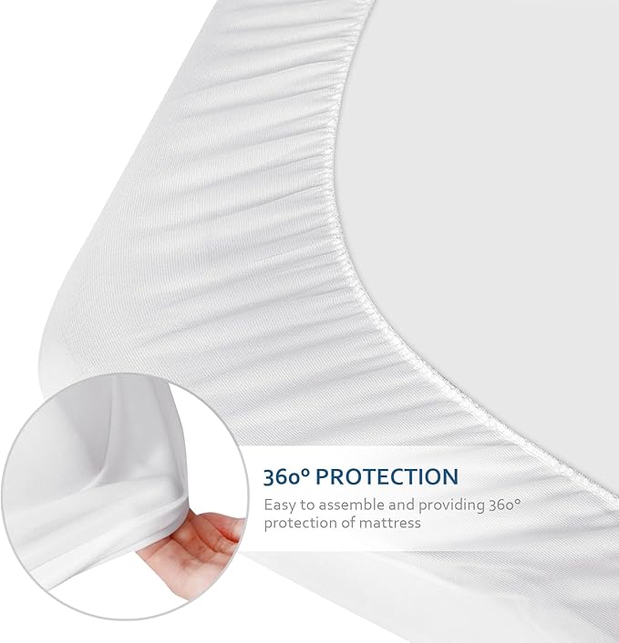 Cot Sheets 31" x 75", Cot Fitted Sheet Ultra Soft and Breathable Snug Fit - Image 3