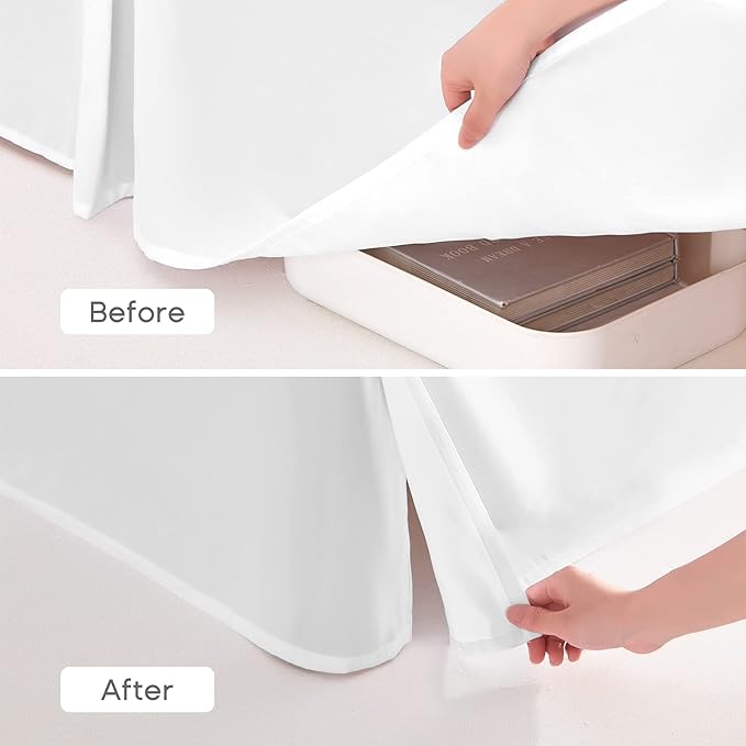 SONIVE Twin Bed Skirt, Classic Tailored Easy Fit Brushed Microfiber Skirts - Image 4