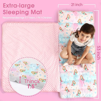 ACRABROS Toddler Nap Mat with Pillow and Blanket, Extra Large Rolled Napping - Image 6