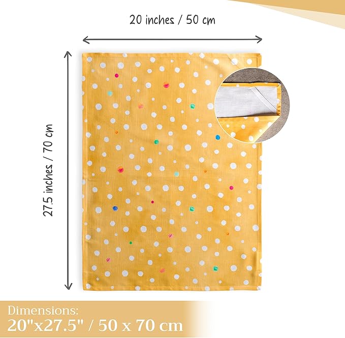 Maison d' Hermine Kitchen Towels Set of 3 100% Cotton 27.50" x 20" Reusable - Image 4