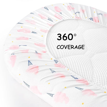 Yoofoss Bassinet Sheets for Baby, Baby Delight, Angelbliss, Soft Breathable - Image 7