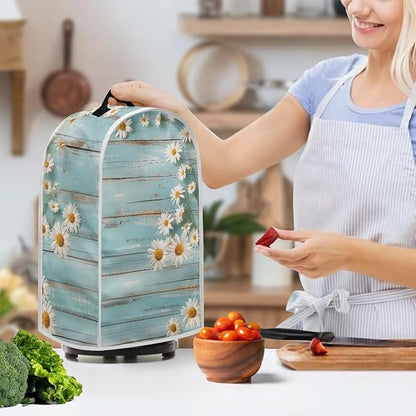 Daisy Blender Cover Teal Wood Appliance Dust Cover Universal - Image 3