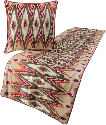 The HomeCentric King Queen Twin Multi Color & Pink Decorative Twin 53"x18" Bed by TheHomeCentric