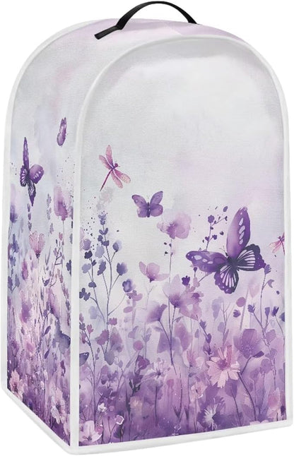 Talayituse Butterfly Dragonfly Flower Print Blender Dust Cover, Fingerprint - Image 2