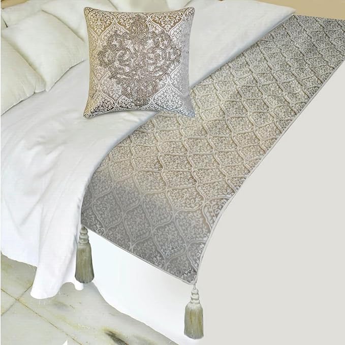 The HomeCentric Gray Bed Runner - Image 2