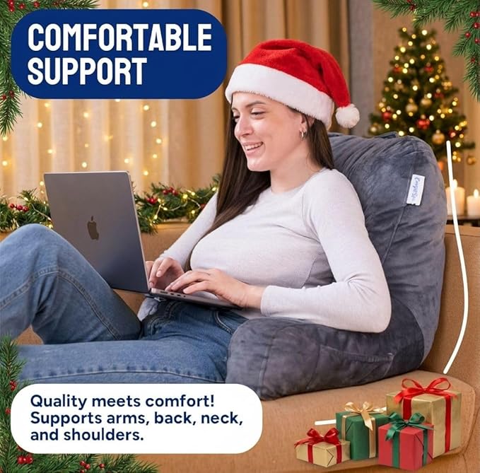 ComfortSpa Reading Pillow for Bed Adult Size, Back Rest Pillow - Image 7
