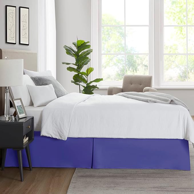 Nestl Royal Blue Bed Skirt Cal King Size - Image 7