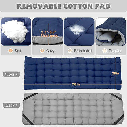 ABORON Camping Cot for Adult 28" Extra Wide, Heavy-Duty 1200D Oxford Cot for - Image 9