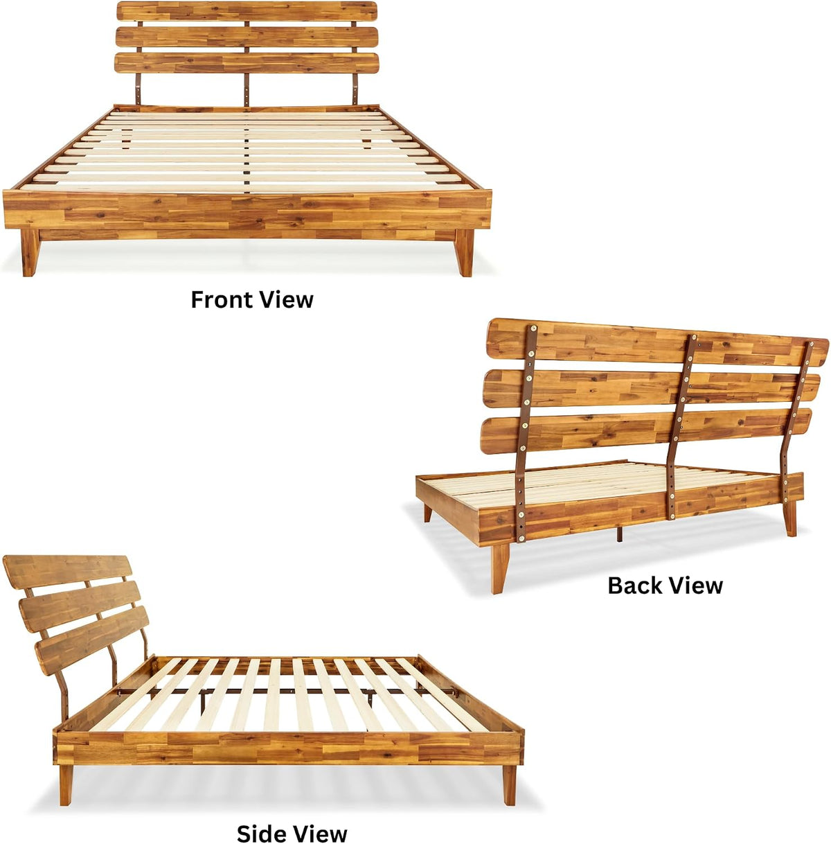 bme caden king size bed frame and adjustable, close-up detail