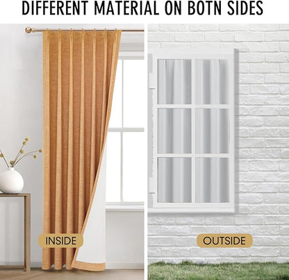 IVAPUPU Linen Pinch Pleated Blackout Curtains - Image 6